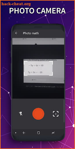 Math Camera fx calculator 991 Solve = taking photo screenshot