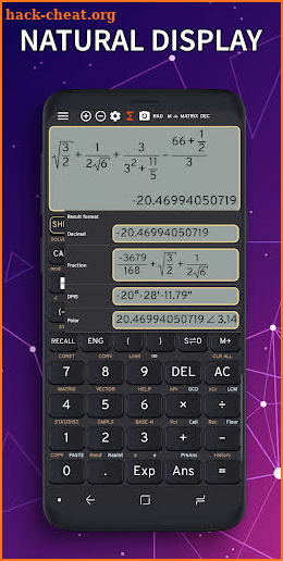 Math Camera fx calculator 991 Solve = taking photo screenshot