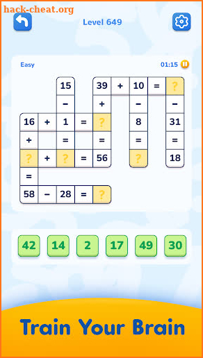 Math Crossword — Number puzzle screenshot