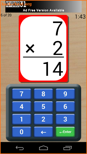 Math Flash Cards (Free) screenshot