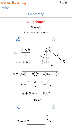 Math Formulas screenshot