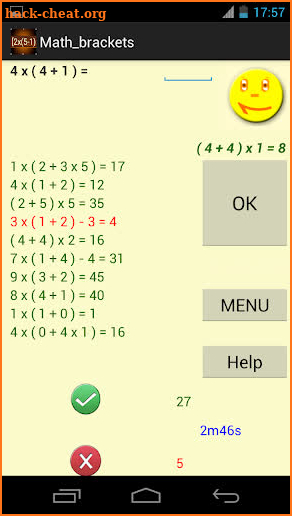 Math Grouping Brackets screenshot