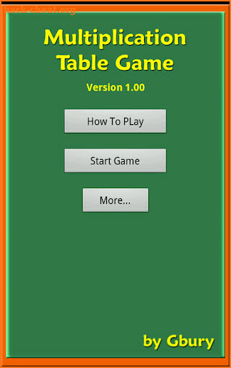 Math Multiplication Table Game screenshot
