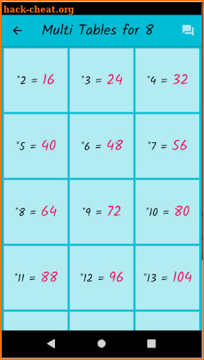 Math Quick Tables! screenshot