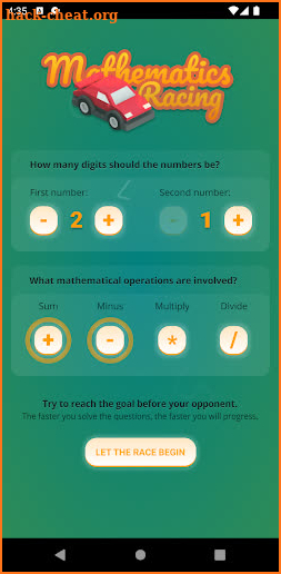 Math Race Game for Kids screenshot