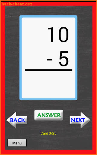 Math Subtraction Flash Cards screenshot