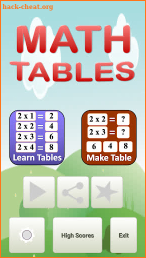 Math Tables screenshot