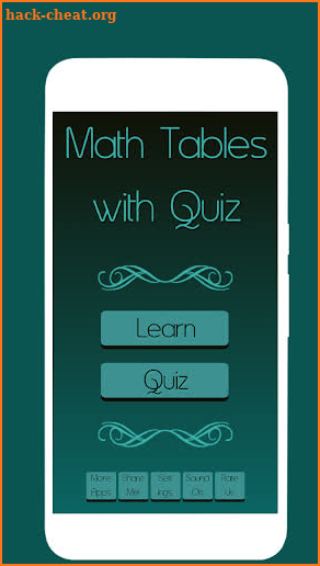 Math Tables with Quiz screenshot