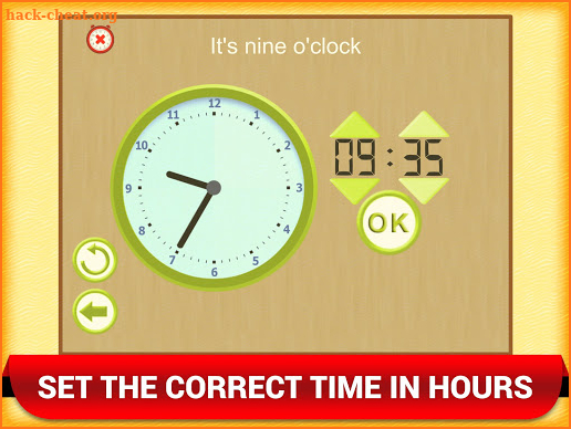 Math Telling Time Clock Game screenshot