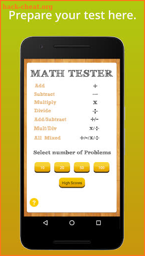 Math Tester screenshot