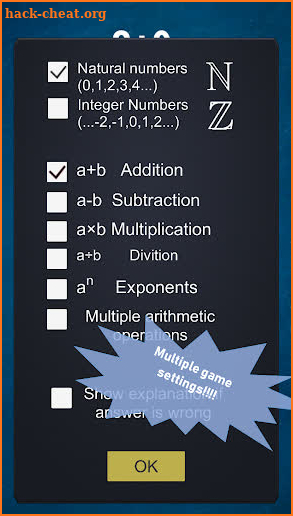 Math Trainer pro: From N to Z screenshot