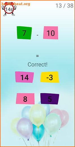 Mathematic game screenshot