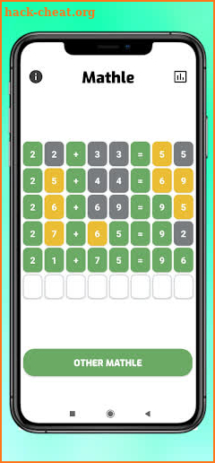 Mathle: a math puzzle game screenshot