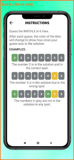 Mathle: a math puzzle game screenshot