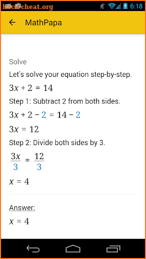 MathPapa - Algebra Calculator screenshot