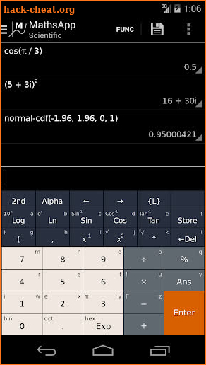 MathsApp Scientific Calculator screenshot