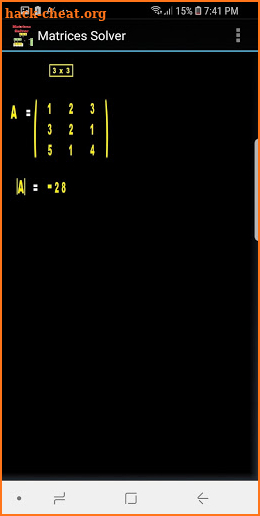 Matrices Solver Demo screenshot