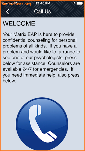 Matrix Employee Assistance EAP screenshot