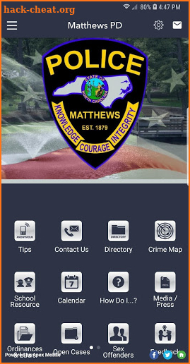 Matthews Police Department screenshot