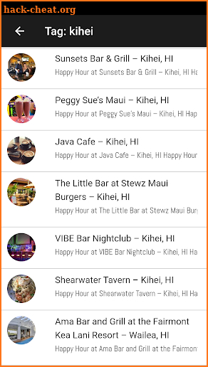 Maui Happy Hours screenshot