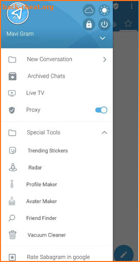 Mavi Gram Messenger screenshot