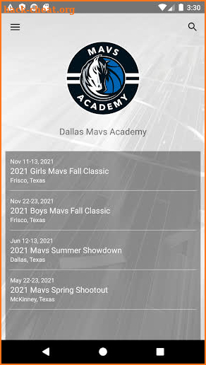 Mavs Academy Tournaments screenshot