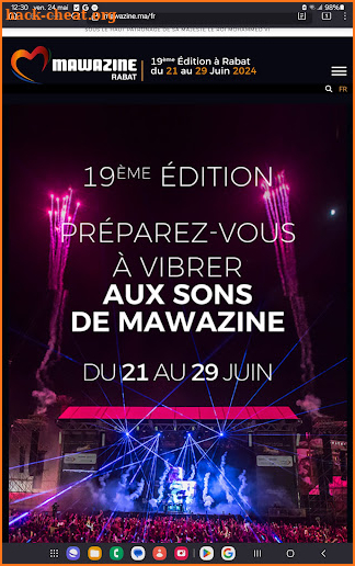 Mawazine App screenshot