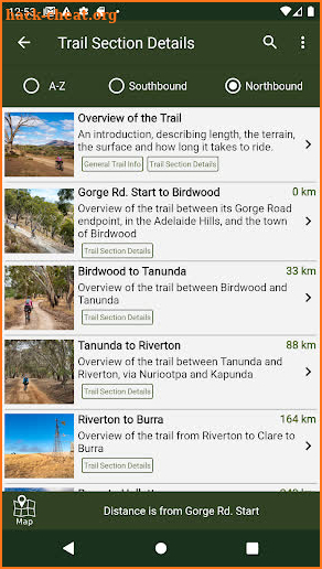 Mawson Trail Guide screenshot