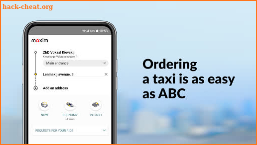 maxim — order a taxi screenshot