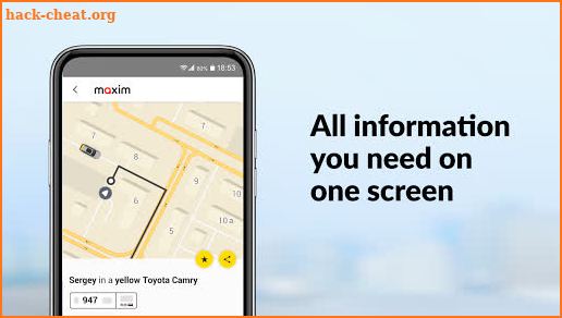 maxim — order a taxi screenshot
