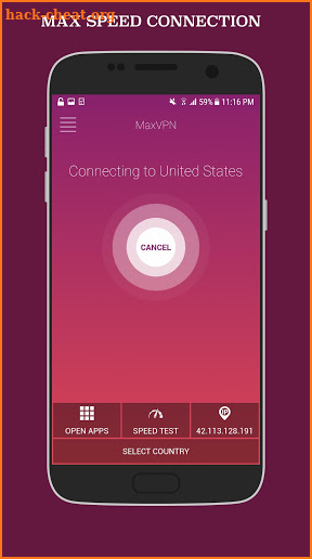 MaxVPN - Free Fast Connect & Unlimited VPN client screenshot