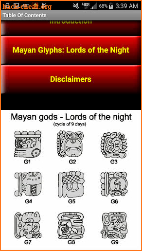 Mayan Glyphs: Lords of the Night (Maya Calendar) screenshot