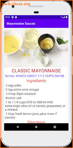 Mayonnaise Sauce guide screenshot