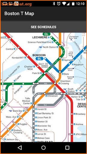 MBTA Boston T Map -- Ad Free screenshot