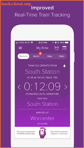 MBTA Commuter Rail App screenshot