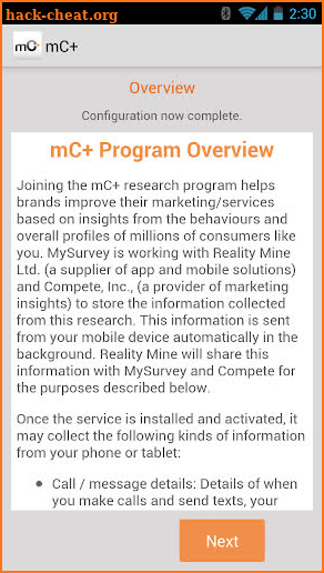 mC+ screenshot