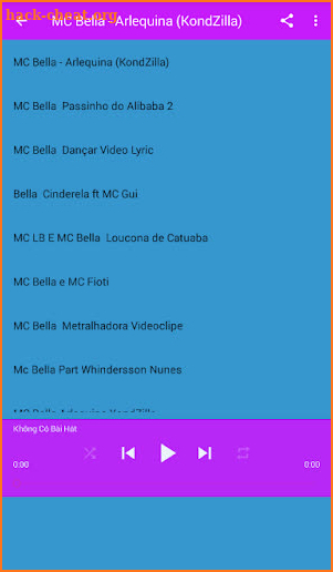 MC Bella MP3 Auto - Arlequina e Coringa Aplicativo screenshot