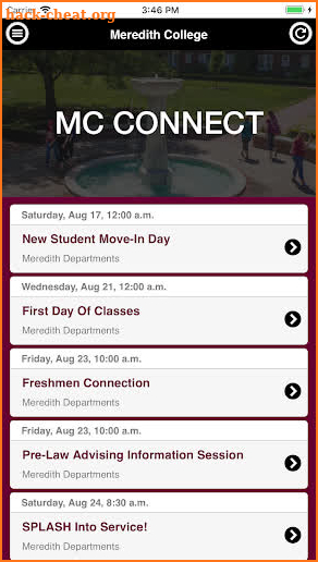 MC Connect at Meredith College screenshot