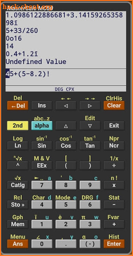 MC50 Programmable Calculator screenshot