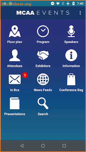 MCAA Events screenshot
