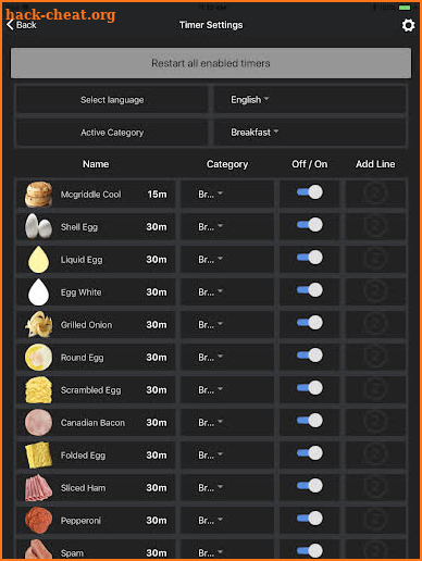 McDonalds Prep Timer screenshot