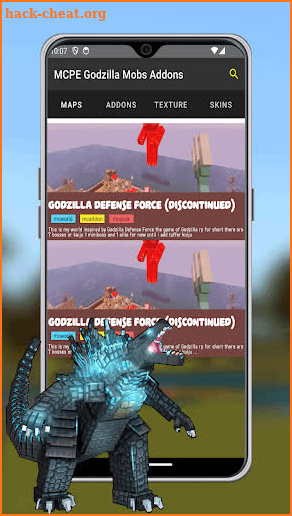 MCPE Godzilla Mobs Addons screenshot