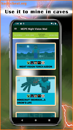 MCPE Night Vision Mod screenshot