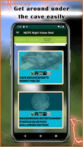 MCPE Night Vision Mod screenshot