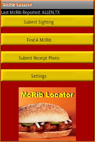 McRib Locator screenshot