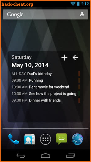 MCW Calendar Events screenshot