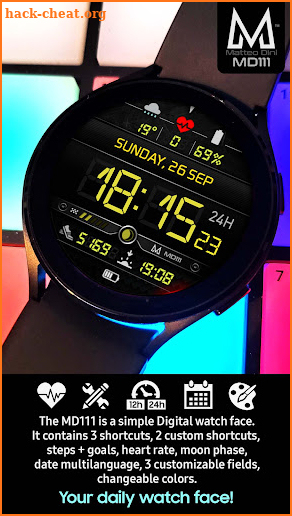 MD111: Digital watch face screenshot