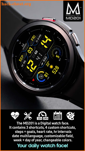 MD201 - Digital watch face screenshot