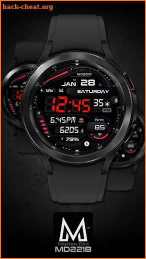 MD221B Digital watch face screenshot