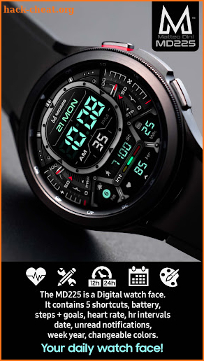 MD225 - Digital watch face screenshot